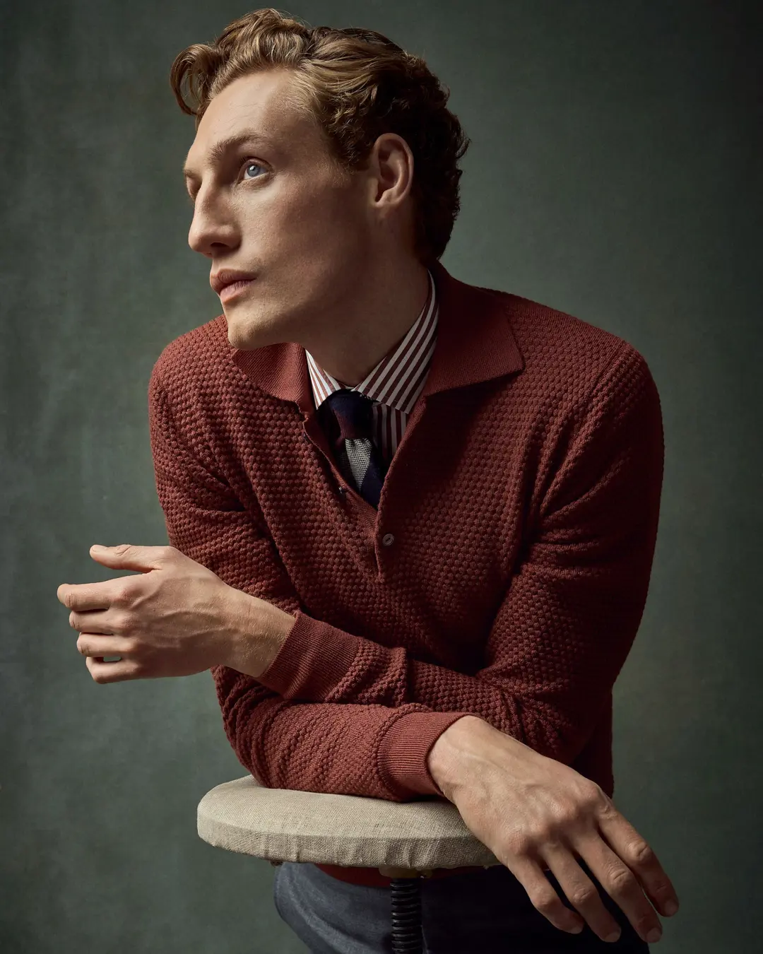 Structured Knit Polo Sweater - Eton