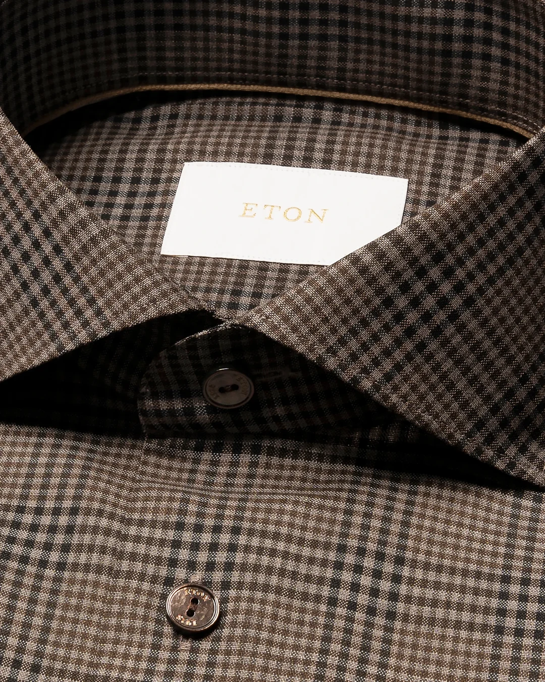 Check 120 Merino Wool Shirt - Eton