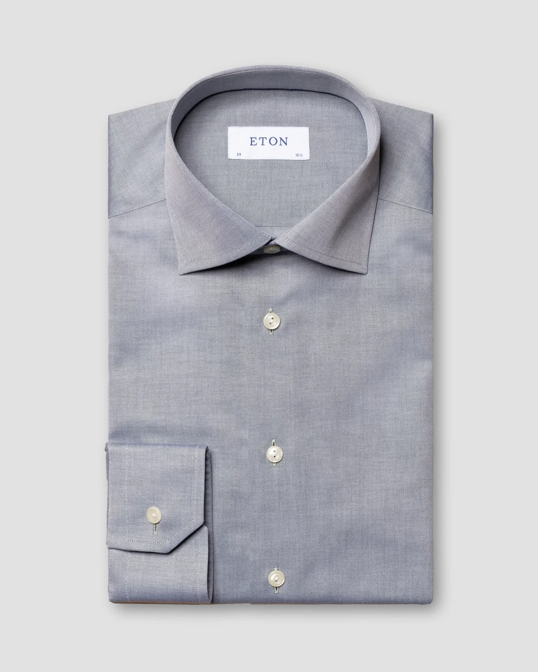 Blue Mlange Signature Twill Shirt - Eton