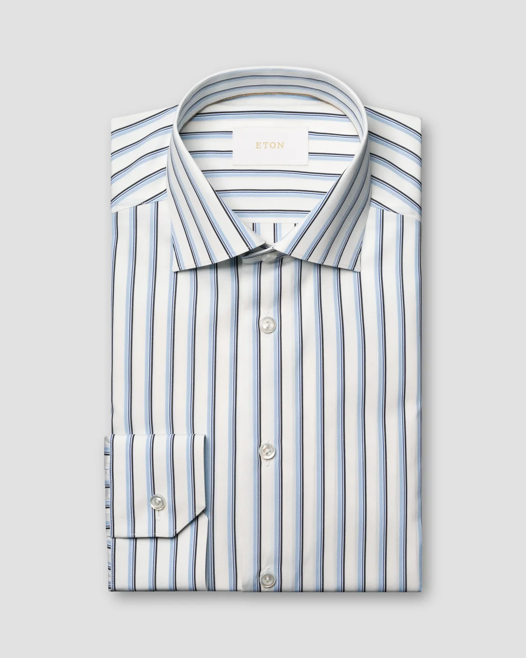 Striped Supima 120 Poplin Shirt - Eton
