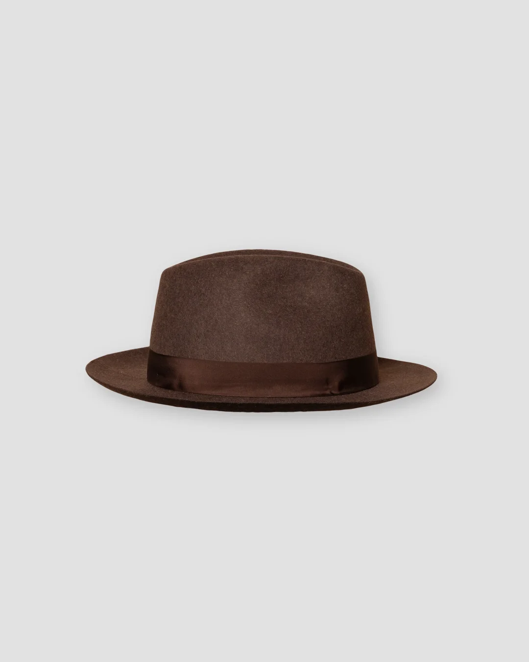 brown dress hat Women's 3.5" Brim Fedora