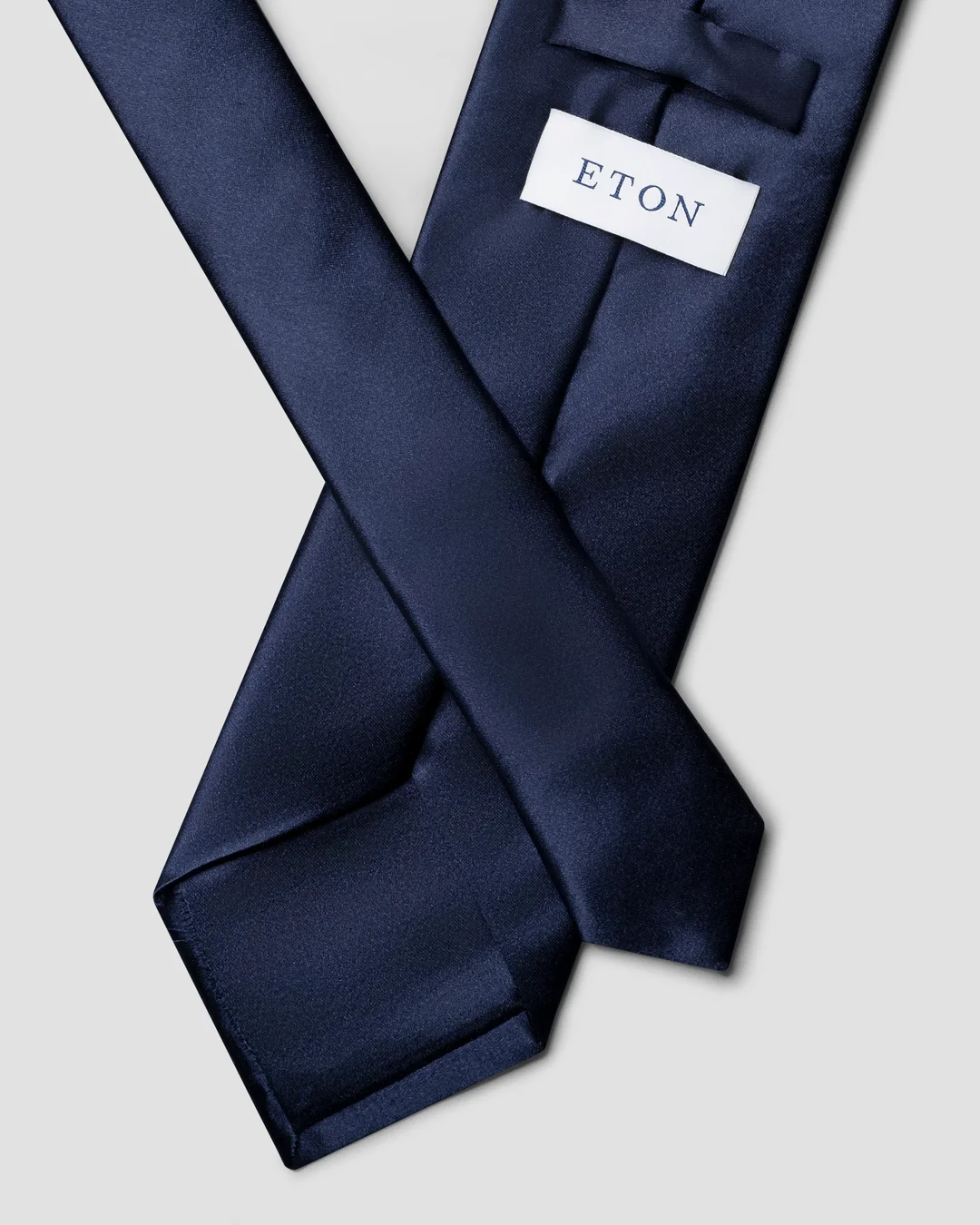 シルクサテン無地ネクタイ - Eton