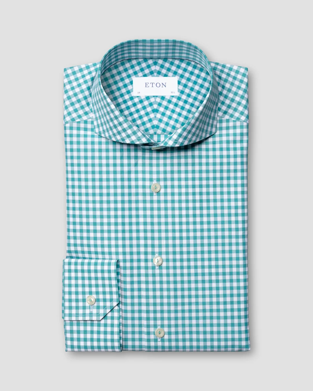 teal dress shirt Mens Slim Fit Regular Cuff de DS3003 Made out of 65% cotton and 35% polyester Indochino Men's Custom Oxley Dobby