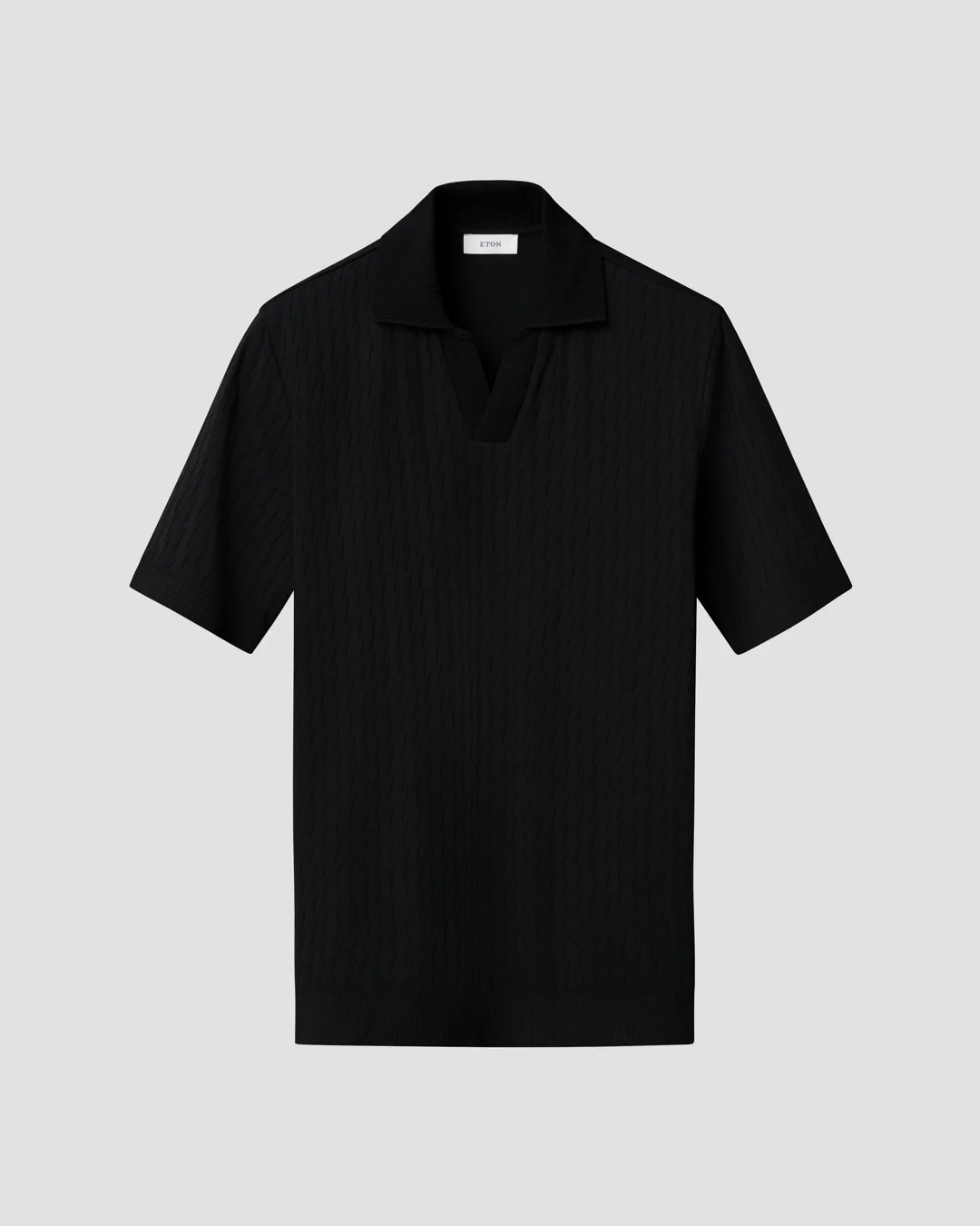 トップス i SHII Clubman Polo Navy Striped Filo di Scozia Jacquard Half Zip Polo Shirt - Eton