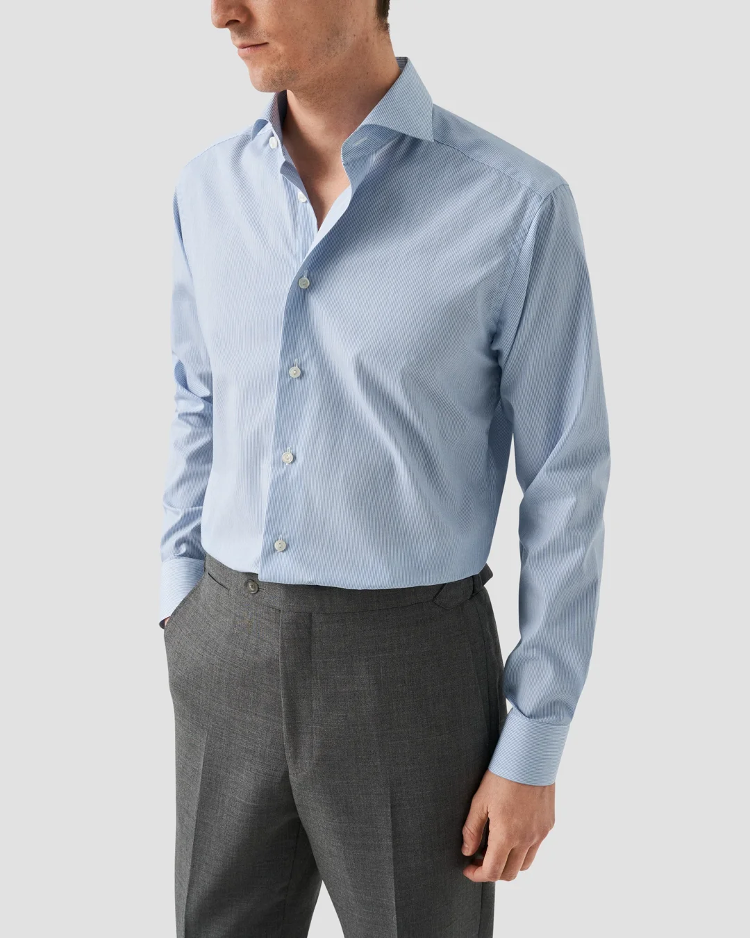 2254 Blue Striped Shirt