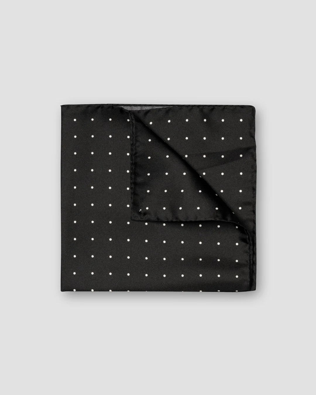 Black Silk Pocket Square - Eton