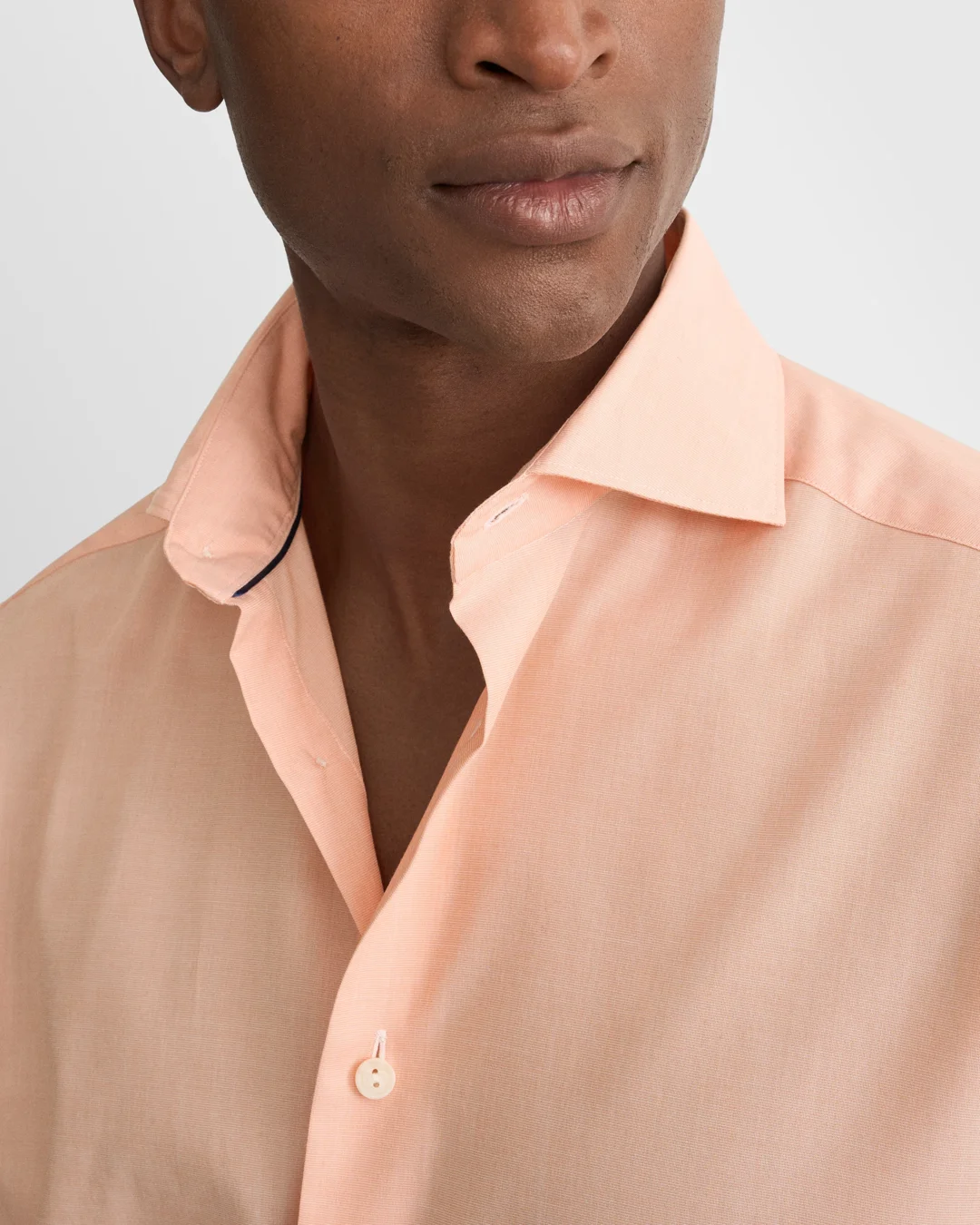 mens light orange dress shirt Men's Orange Long Sleeve Dress Shirt 16.5 34/35 / Orange