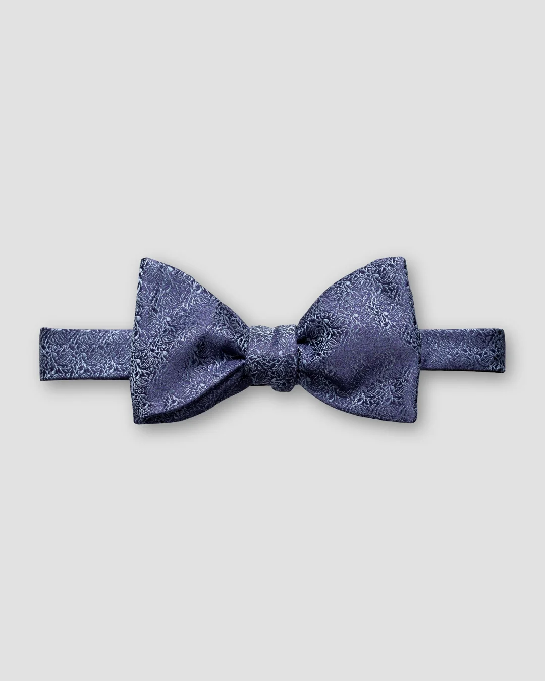 Navy silk bow tie – self tied