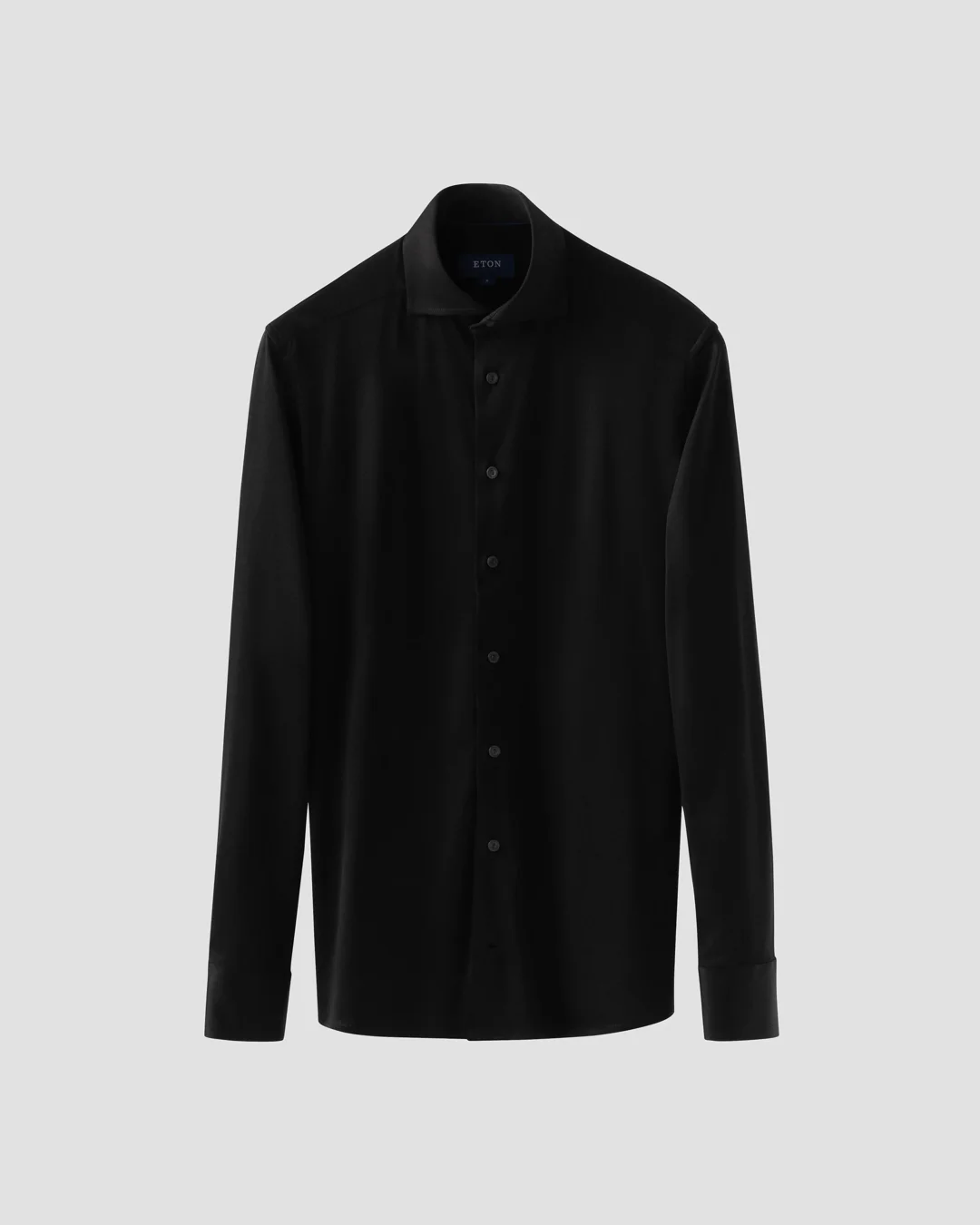 Black Filo di Scozia Jersey Shirt - Eton