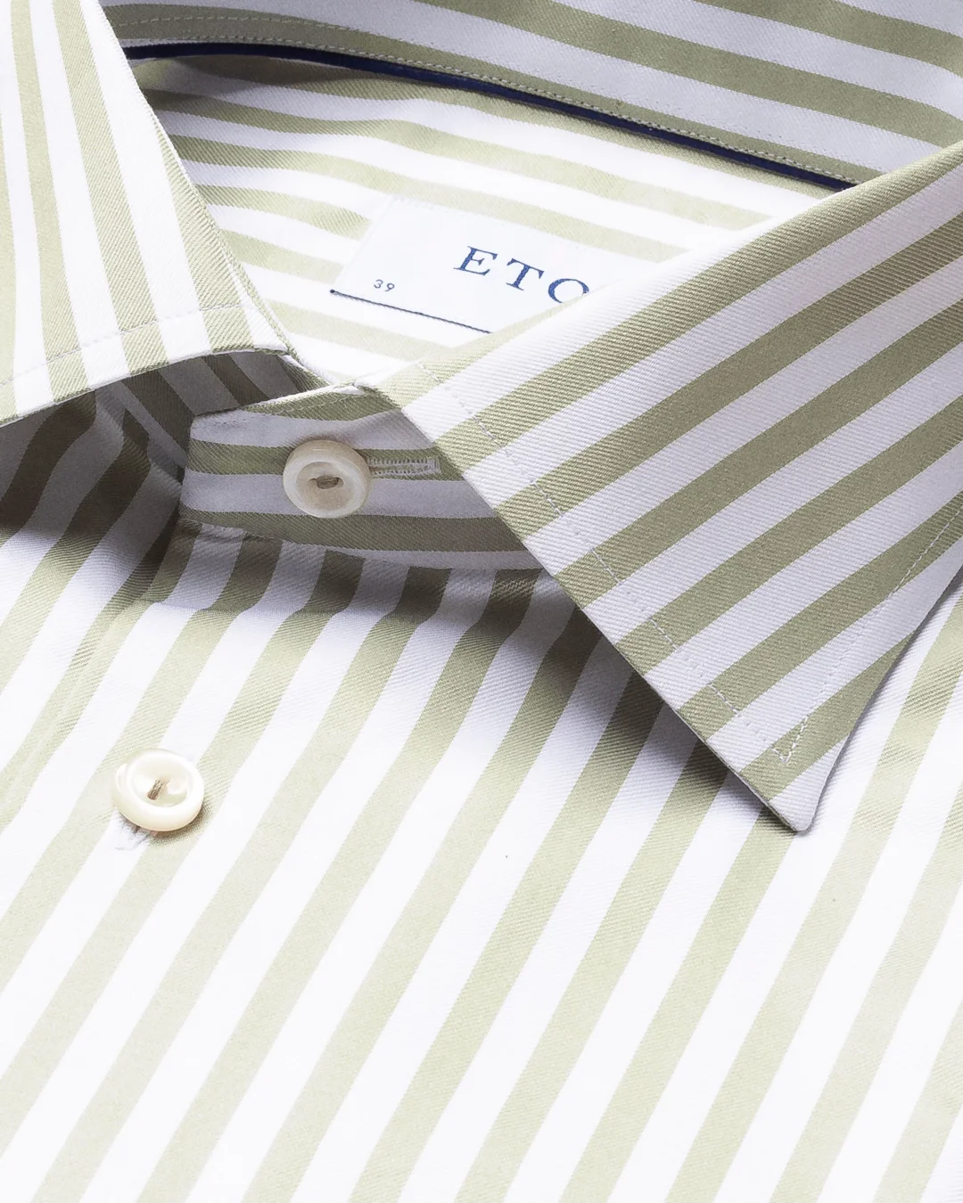 Green Striped Signature Twill Shirt