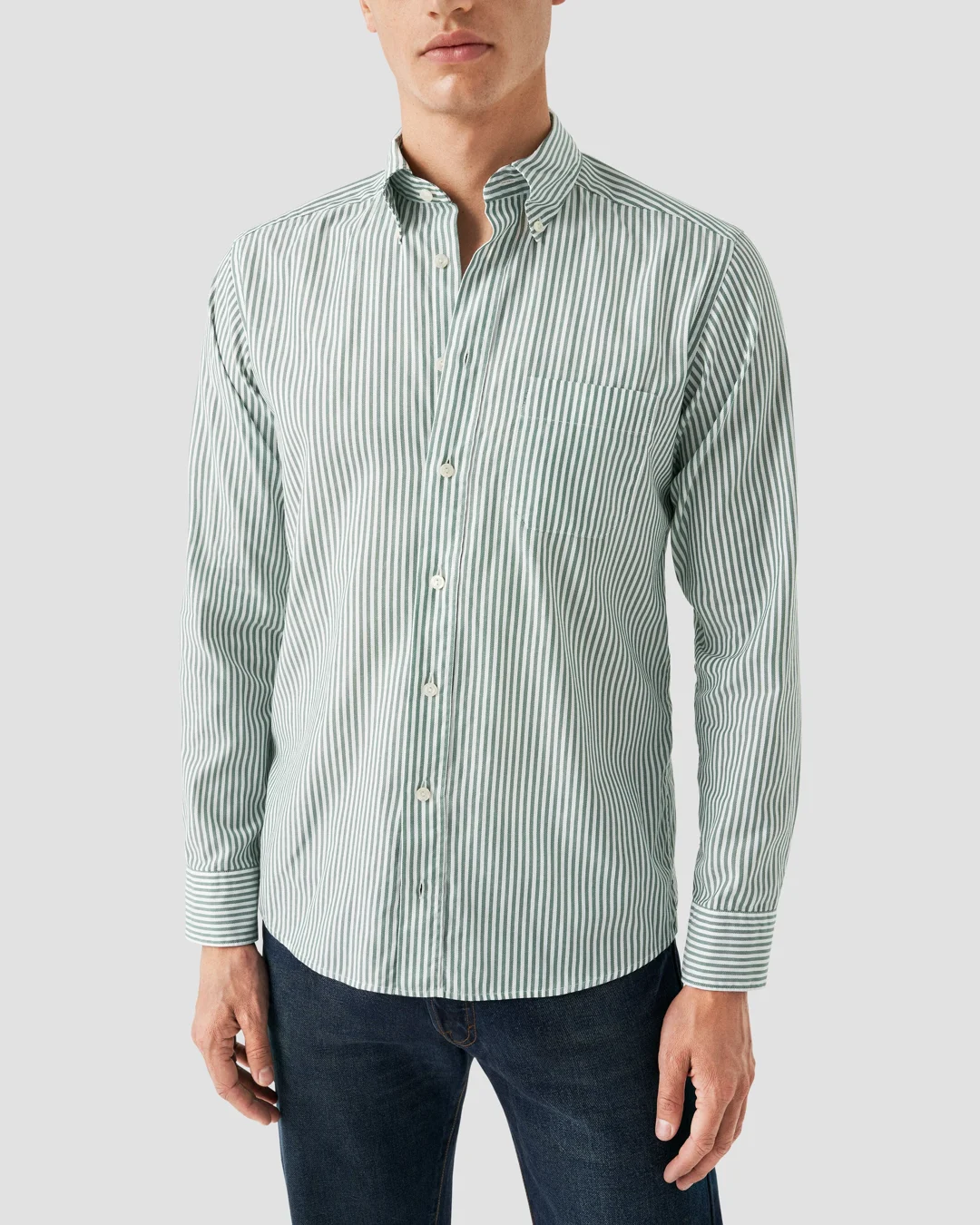 トップス everyone button-down oxford shirt STRIPE everyone button-down oxford shirt (SAX STRIPE) | everyone