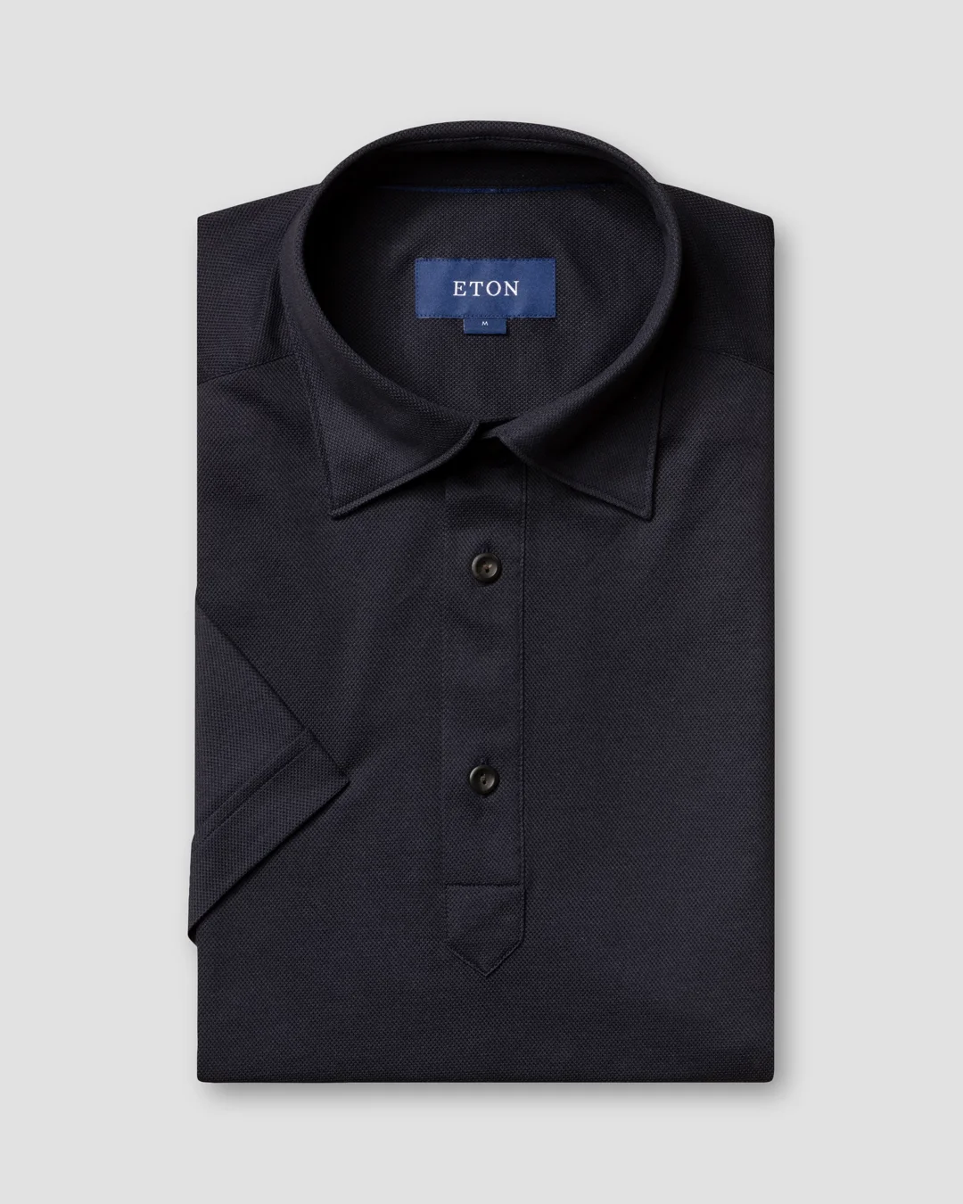 Navy Piqué Polo Shirt – Short Sleeve - Eton