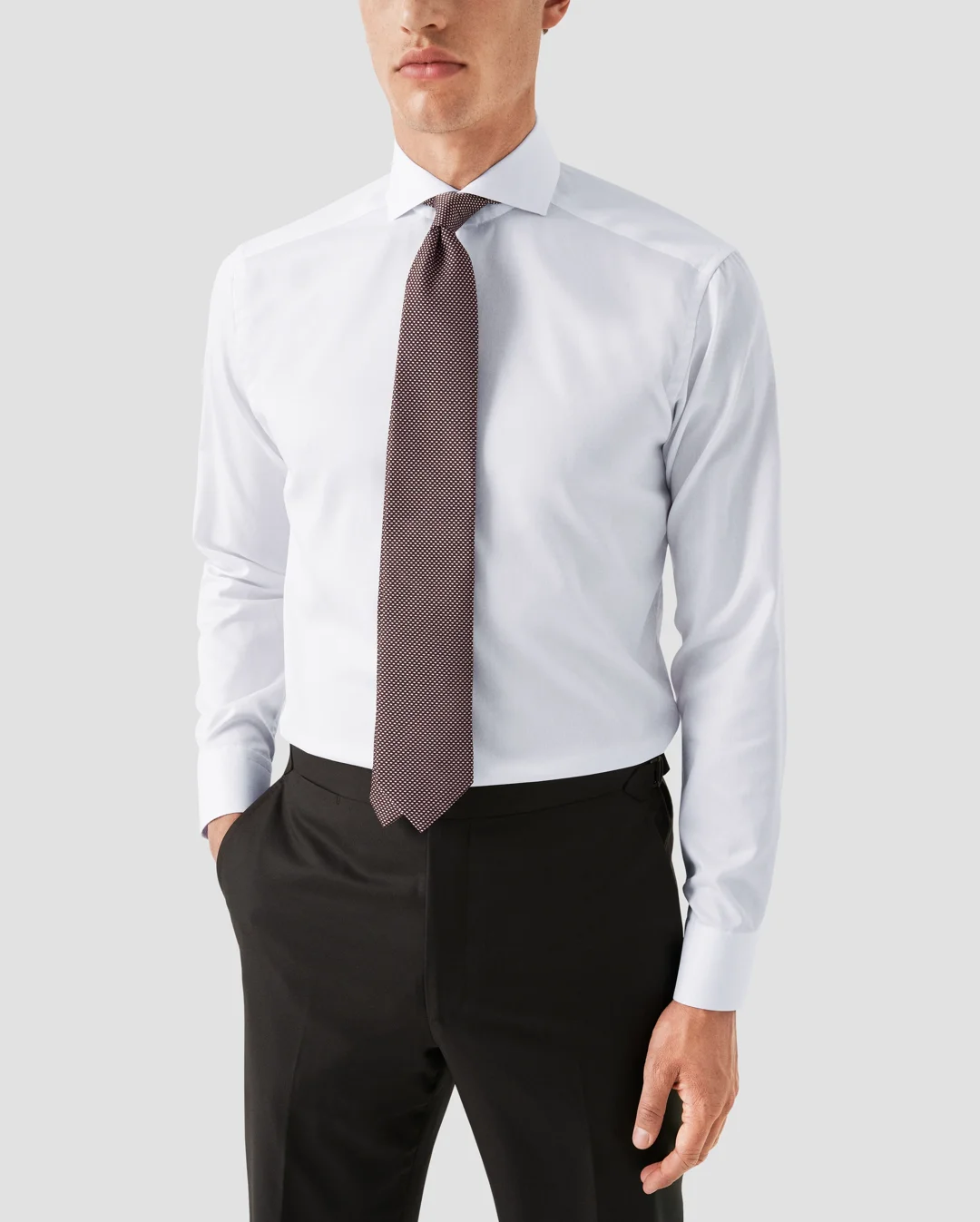White Signature Twill Shirt - Extreme Cut Away - Eton White Signature Twill Shirt - Extreme Cut Away - Eton