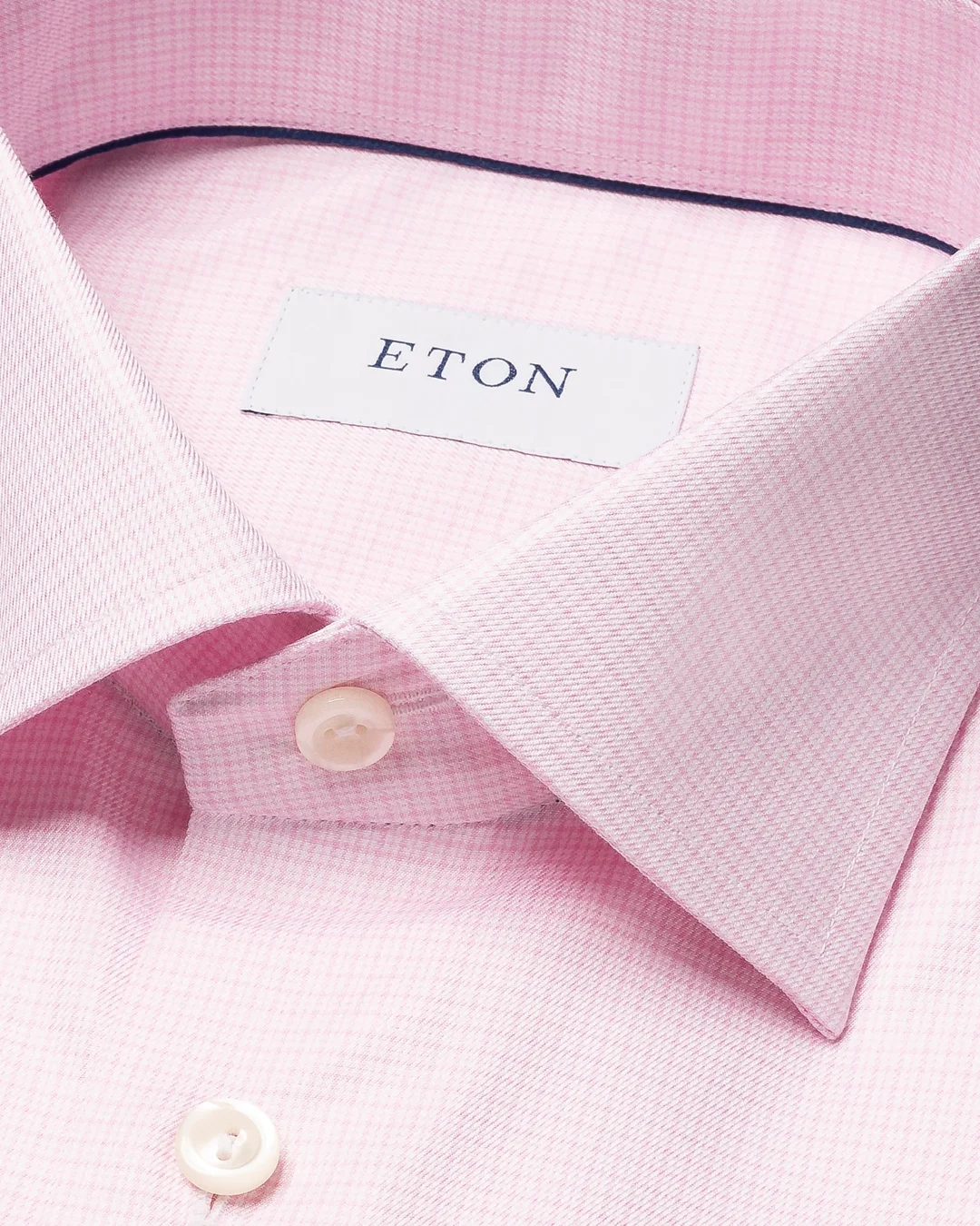 Micro Check Cotton Tencel™ Lyocell Shirt - Eton Micro Check Cotton Tencel™ Lyocell Shirt - Eton