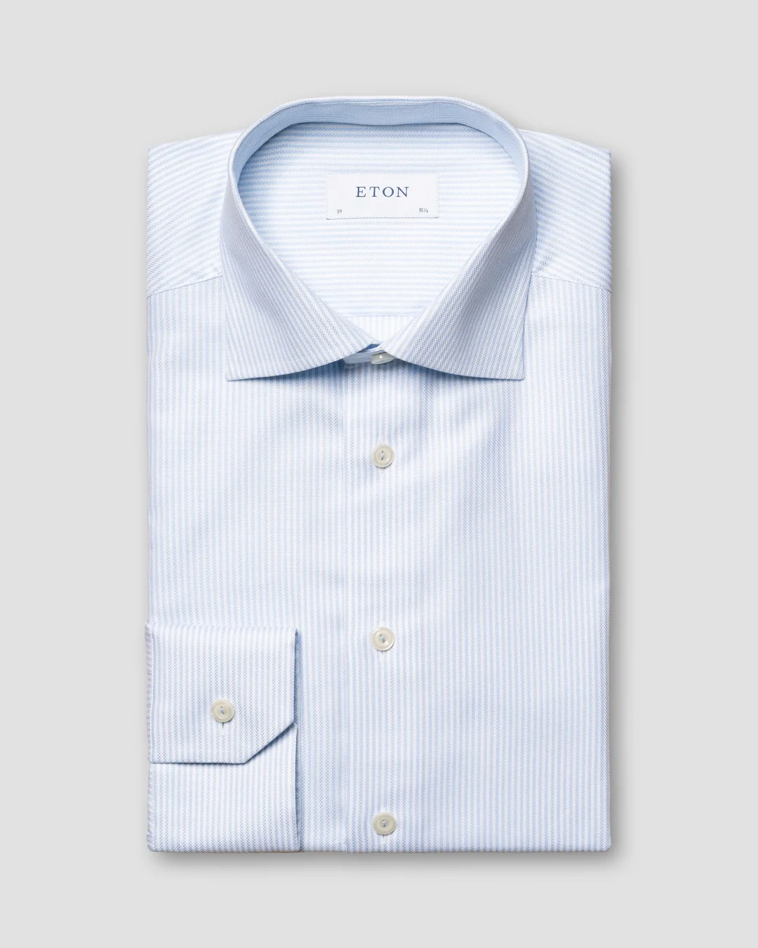 Light Blue Striped Cotton & TENCEL™ Lyocell Shirt