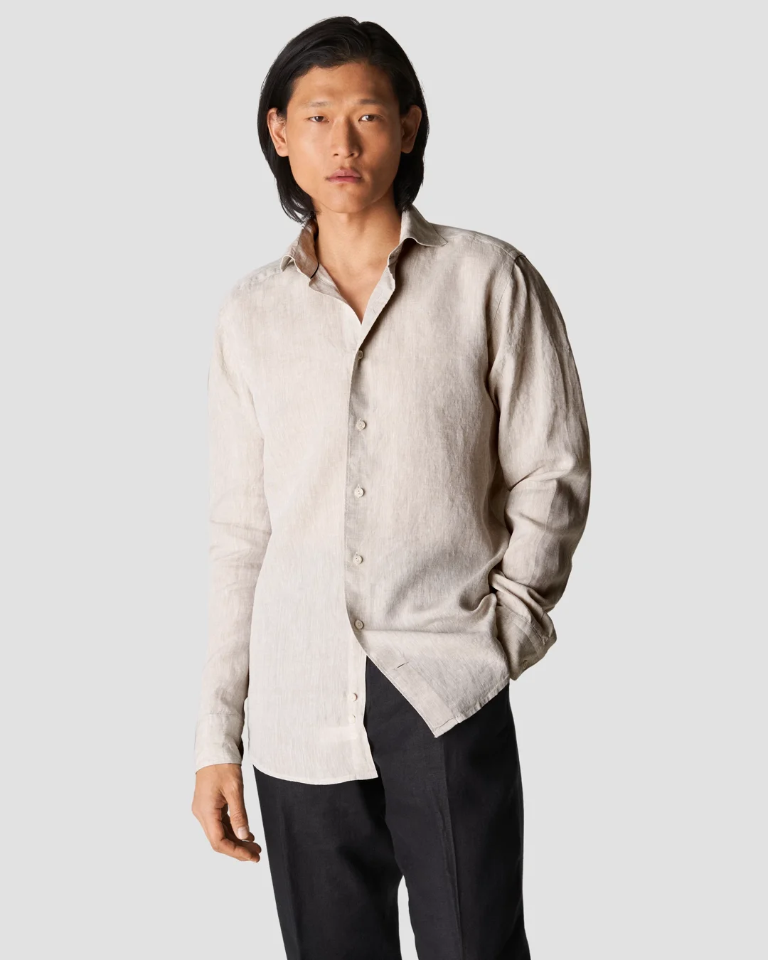 The Batooni Grey Skies Linen Shirt