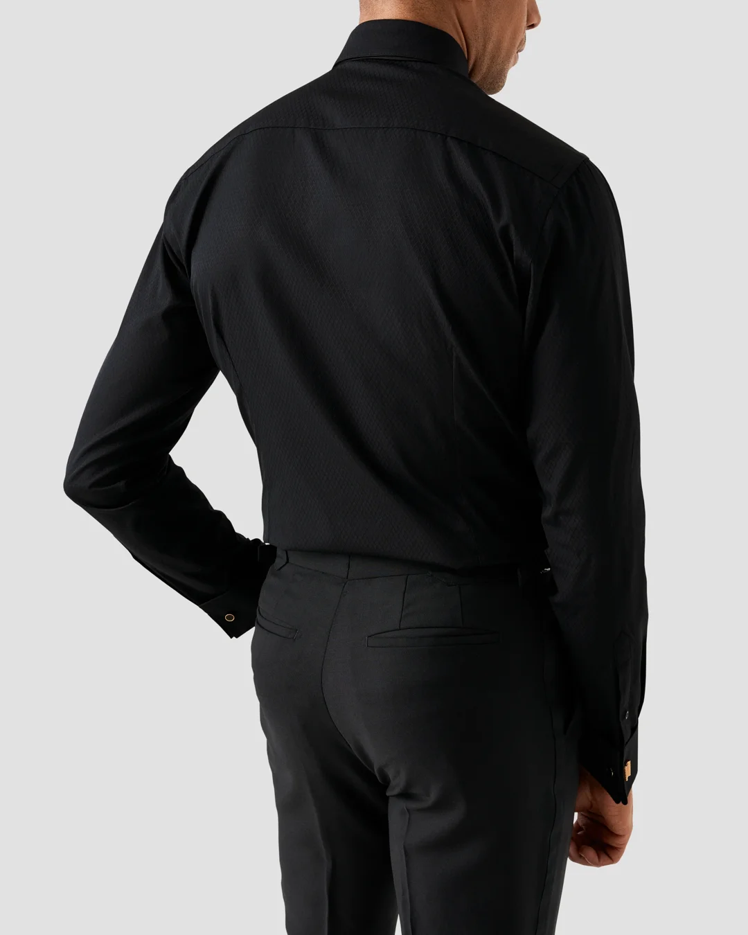dress shirt front Wrinkle-Resistant Twill White Dress Shirt No Pocket / Standard Buttons