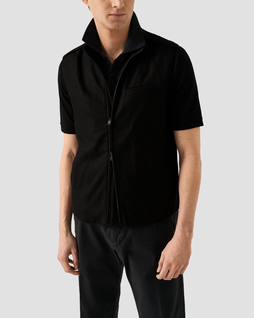 Wool Cashmere Dream Zip Vest - Eton