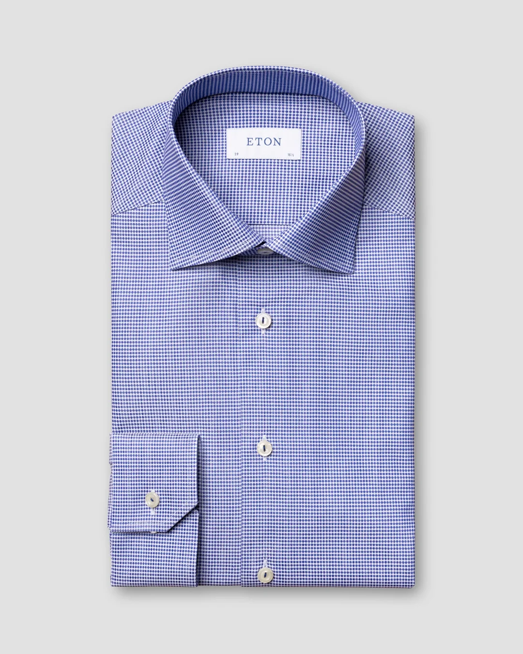 Blue Dots Weave Shirt - Eton