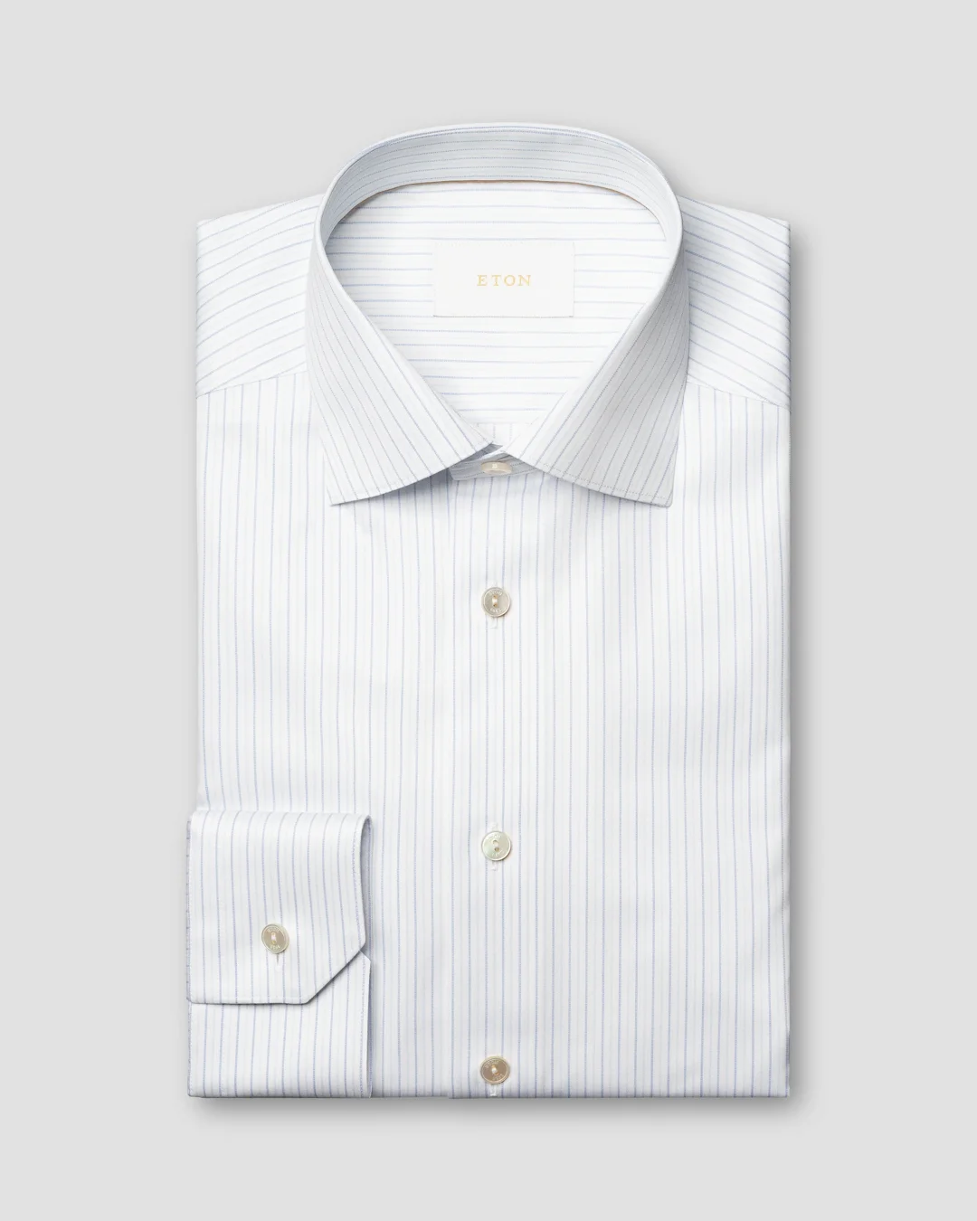 Striped Supima 120 Twill Shirt - Eton