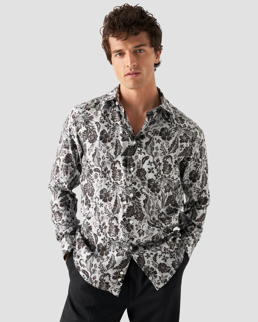 トップス TAAKK / BLURRED FLOWER SILK SHIRTS TAAKK(ターク) BLURRED