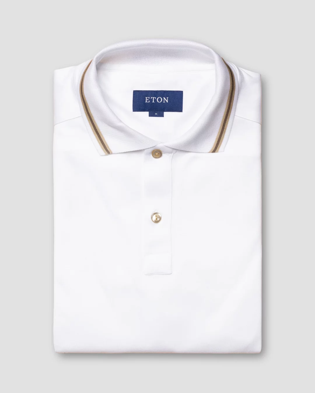 White Filo di Scozia Polo Shirt—Long Sleeve - Eton