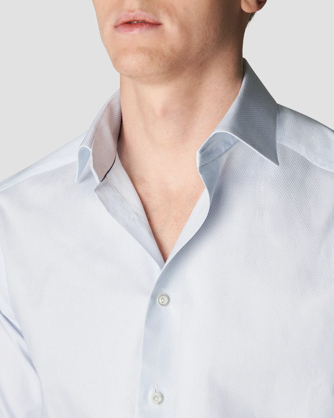 White Fine Twill Shirt - Eton