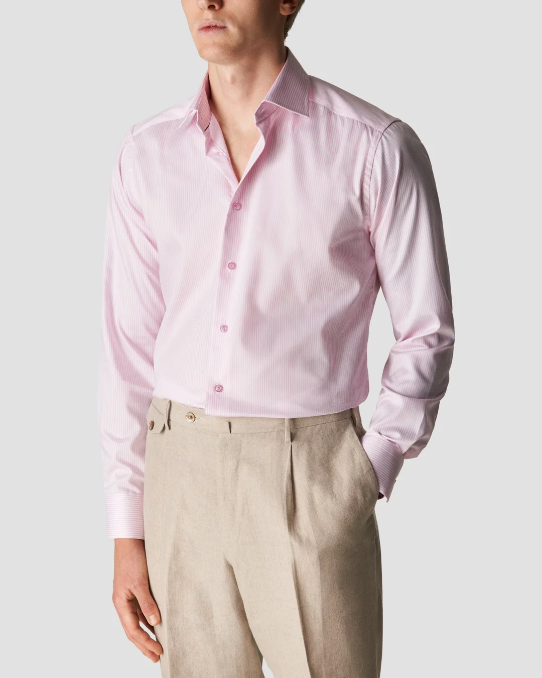 Pink Bengal Striped Fine Twill Shirt - Eton