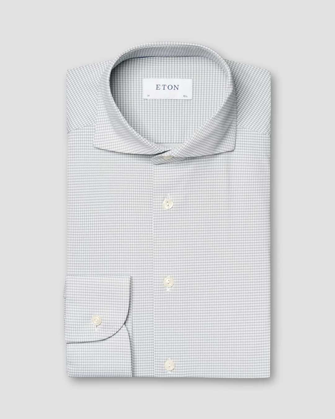 Light grey four way stretch Shirt - Eton