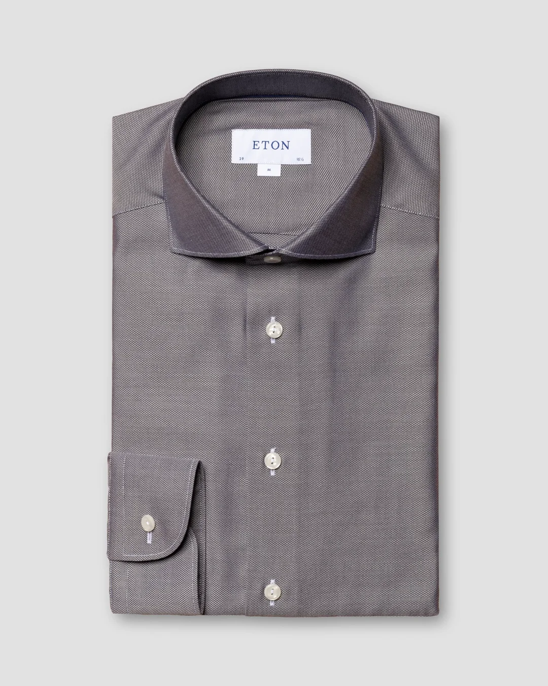 Black Cotton-Lyocell Stretch Shirt - Eton