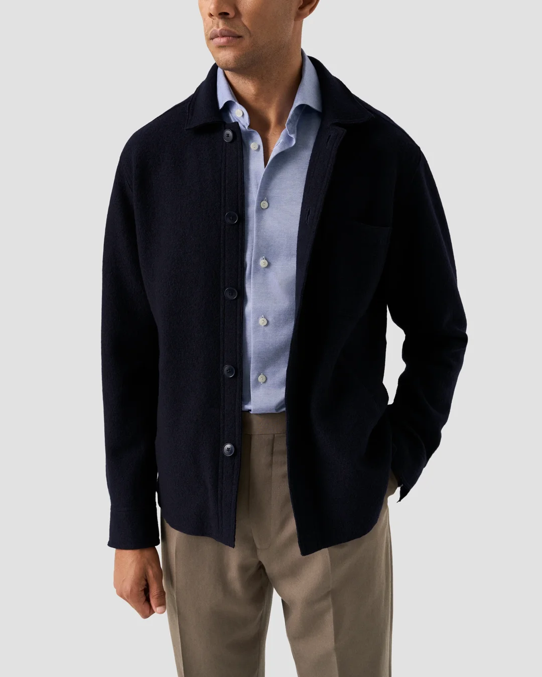 Filo di Scozia Jacquard Knit Shirt - Eton