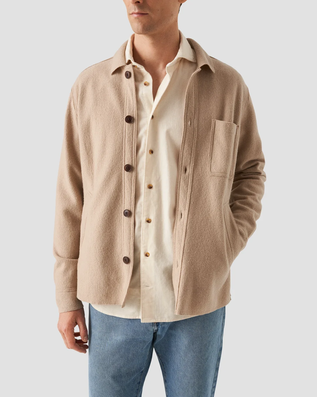 Solid Corduroy Shirt - Eton