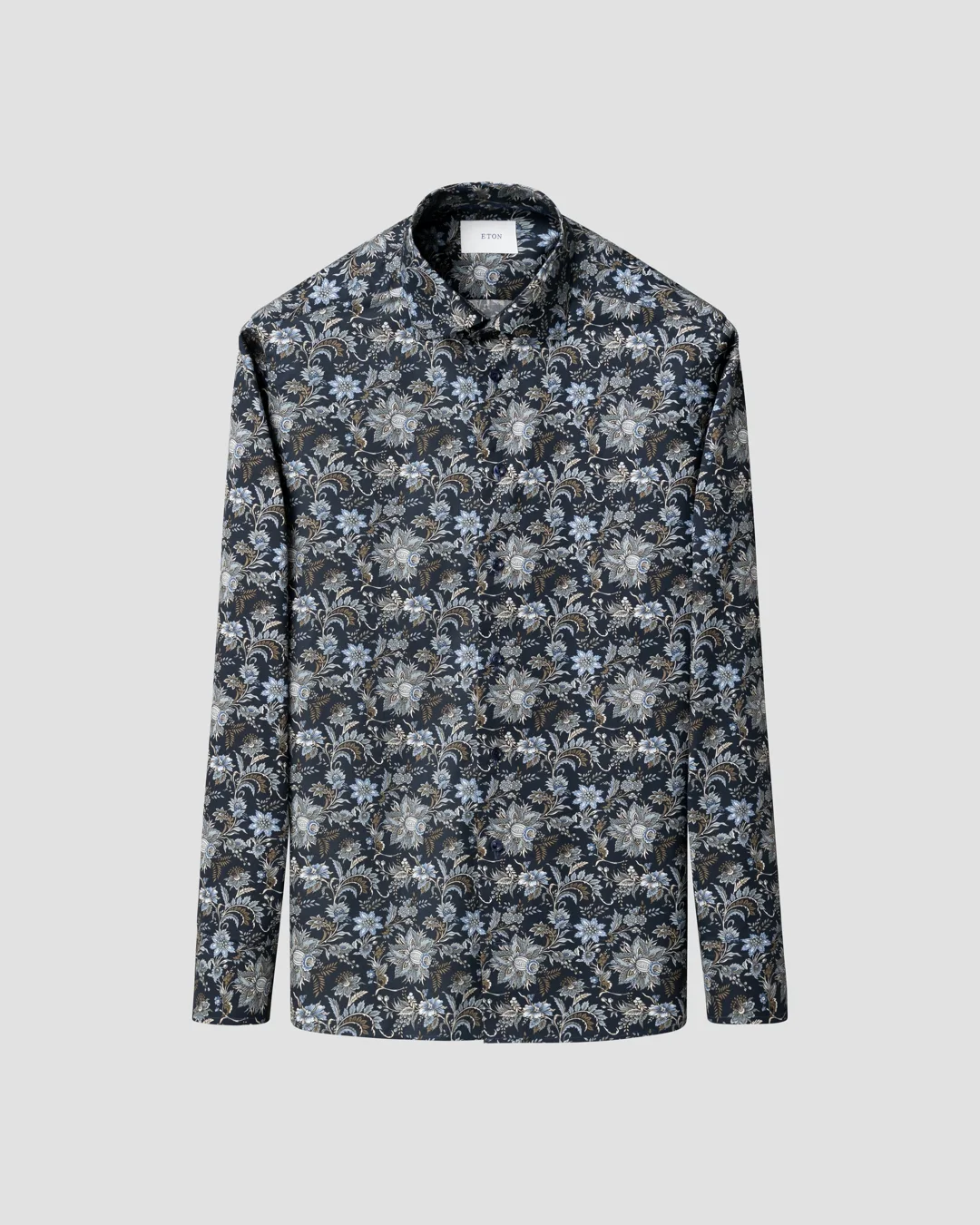 mens floral dress shirts Haggar Smart Wash Shirt in Medium Green premium fabric Men's Floral Shirt Long Sleeve