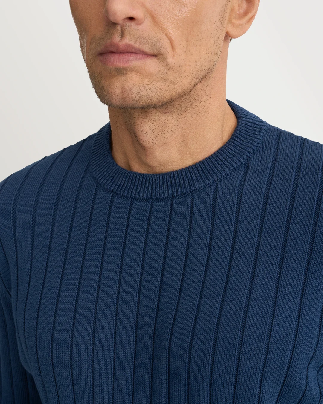 Rib-Knit Crewneck Sweater - Eton