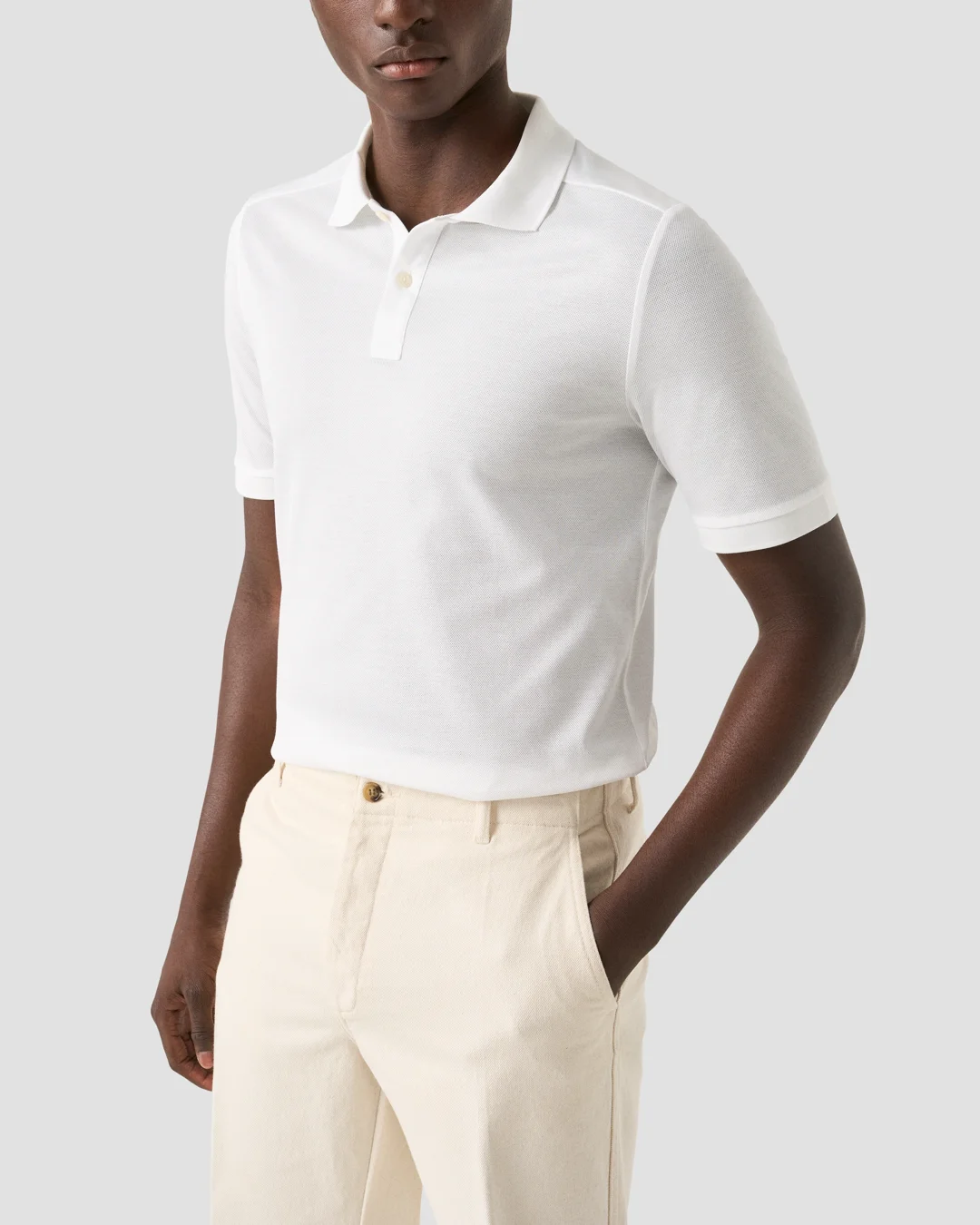 トップス Pique Polo Knit Top white Piqué Polo Shirt - Eton