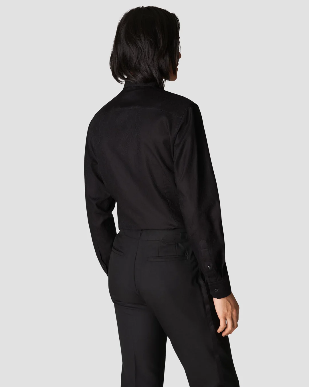 ジャーナルスタンダード　ペイズリープリントカイキンシャツ　ブラック ジャーナルスタンダード ペイズリープリントカイキンシャツ ブラック