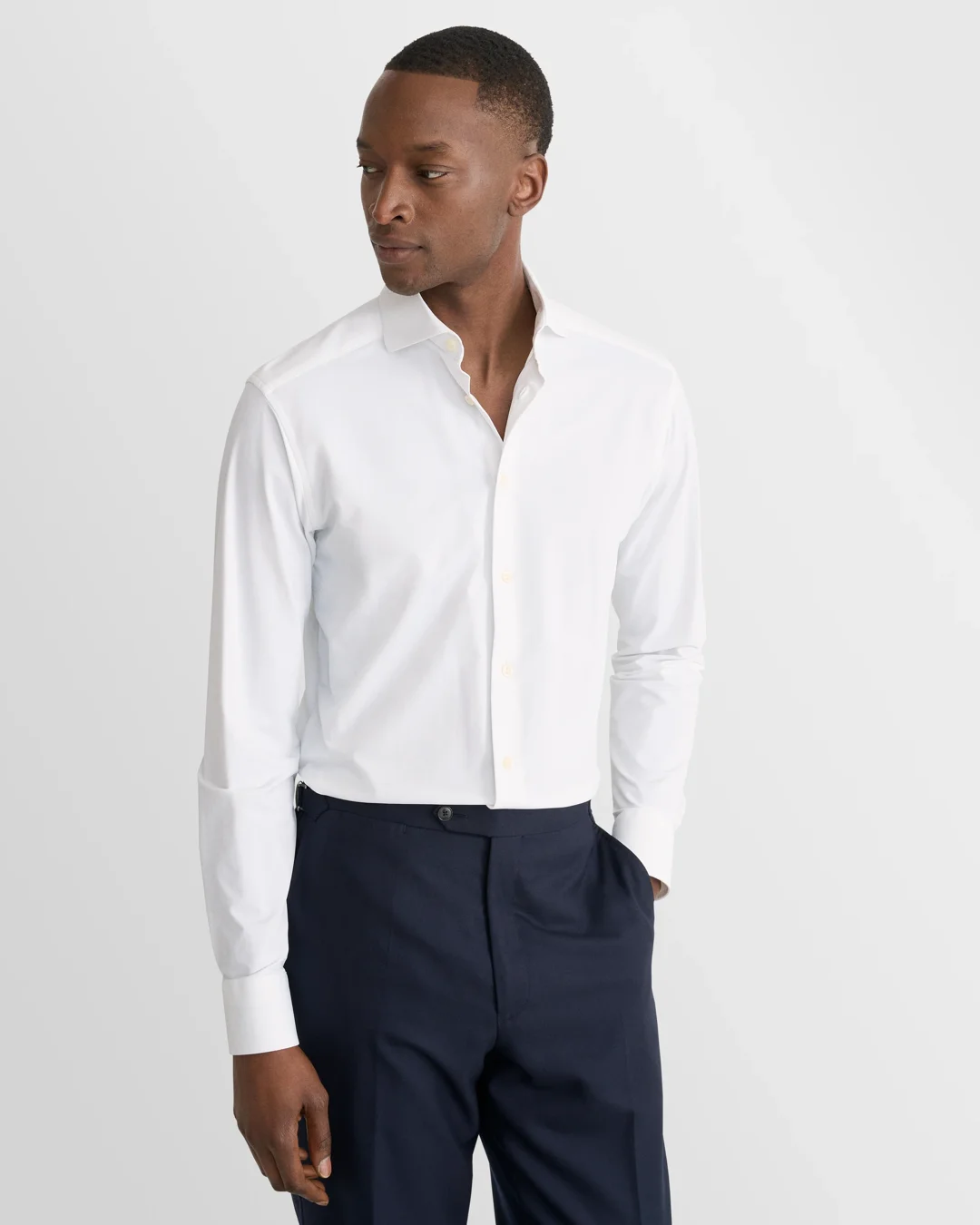 Solid Four-Way Stretch Shirt - Eton