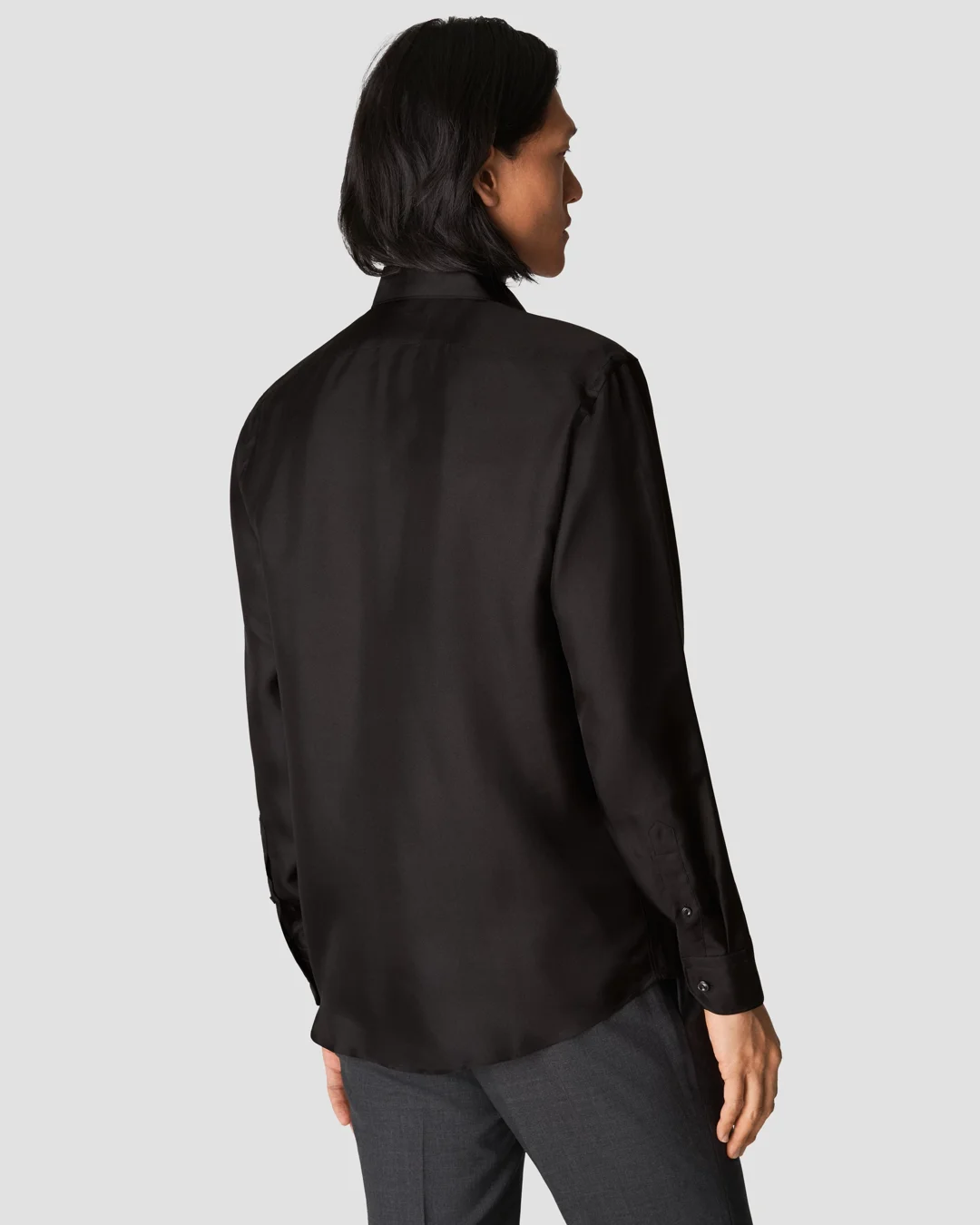 Black Silk Shirt - Eton