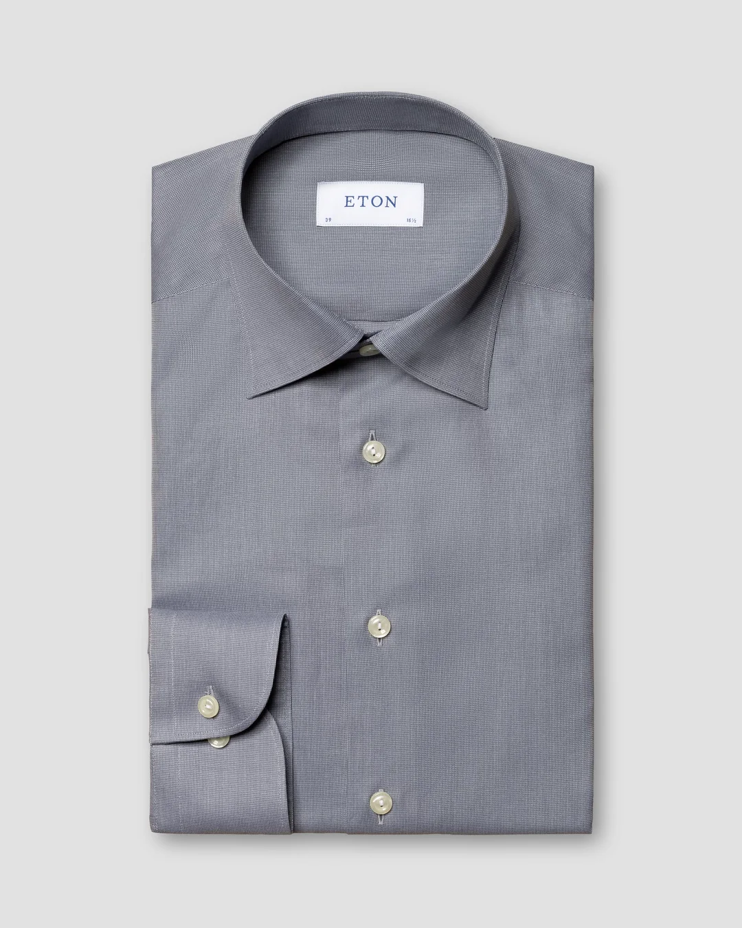 Grey Shirt Rated R Dark grey flannel shirt - Eton
