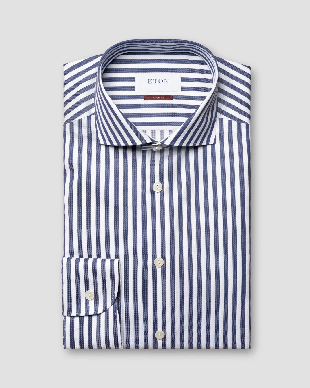 Evans Curves Navy Stripe Longline Shirt