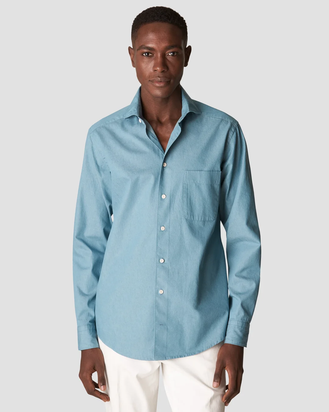 Blue Denim Shirt - Eton