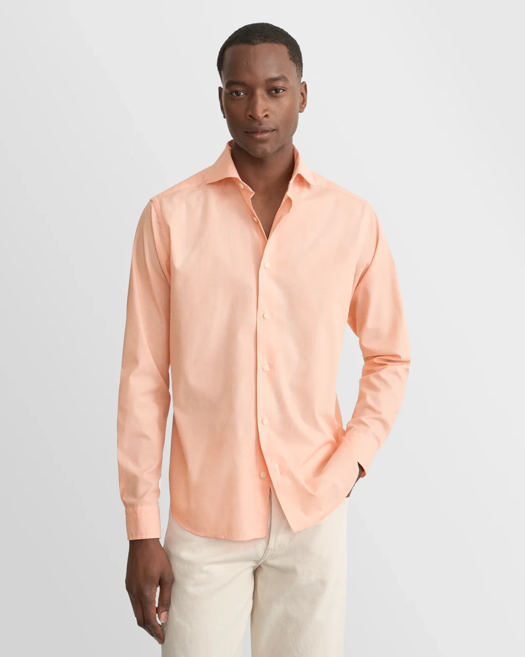 orange fitted dress shirt Poncho Western Pearl Snap Shirt | Burnt Orange | Long Sleeve M Slim main image 0
