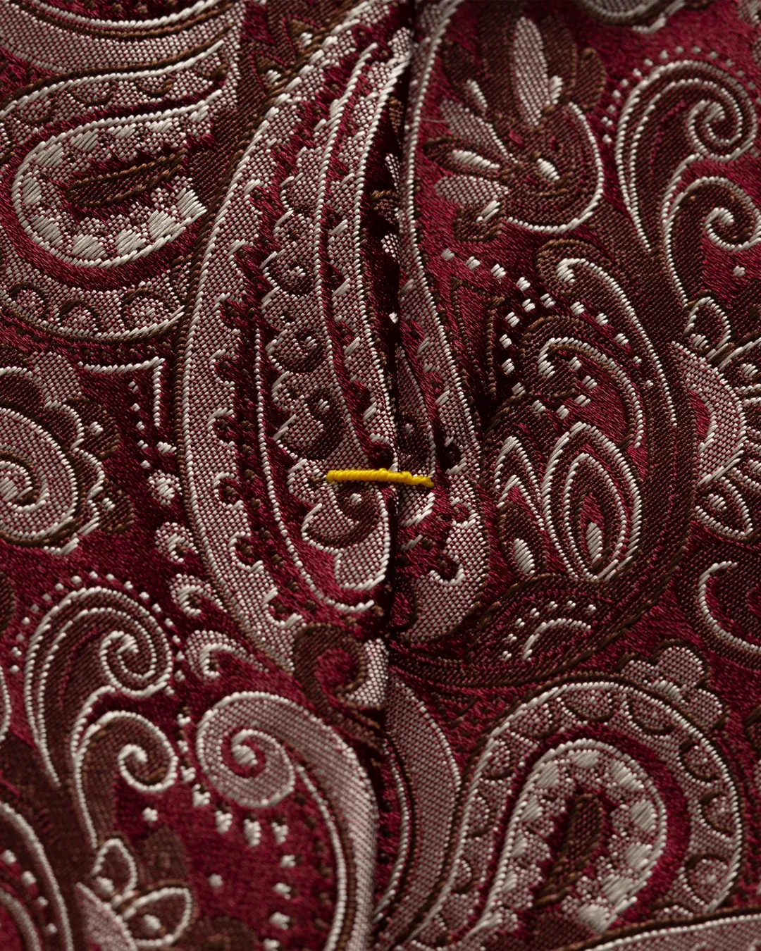 Burgundy bold paisley tie - Eton