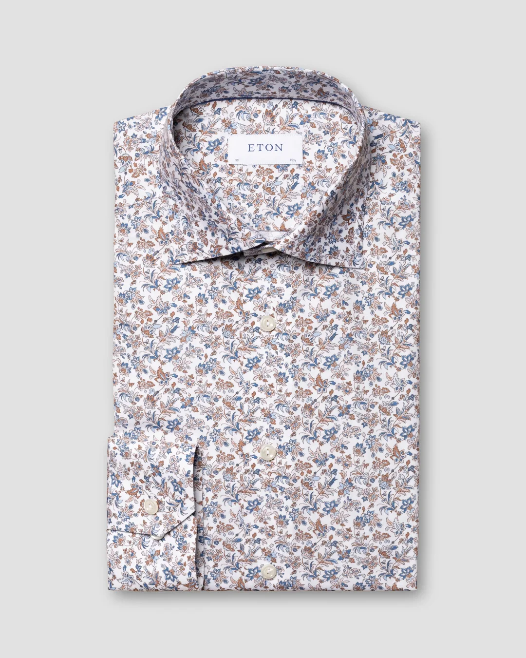 Beige Poplin Shirt - Eton