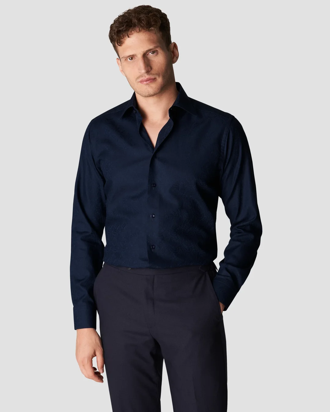 Dark blue hot sale formal shirt