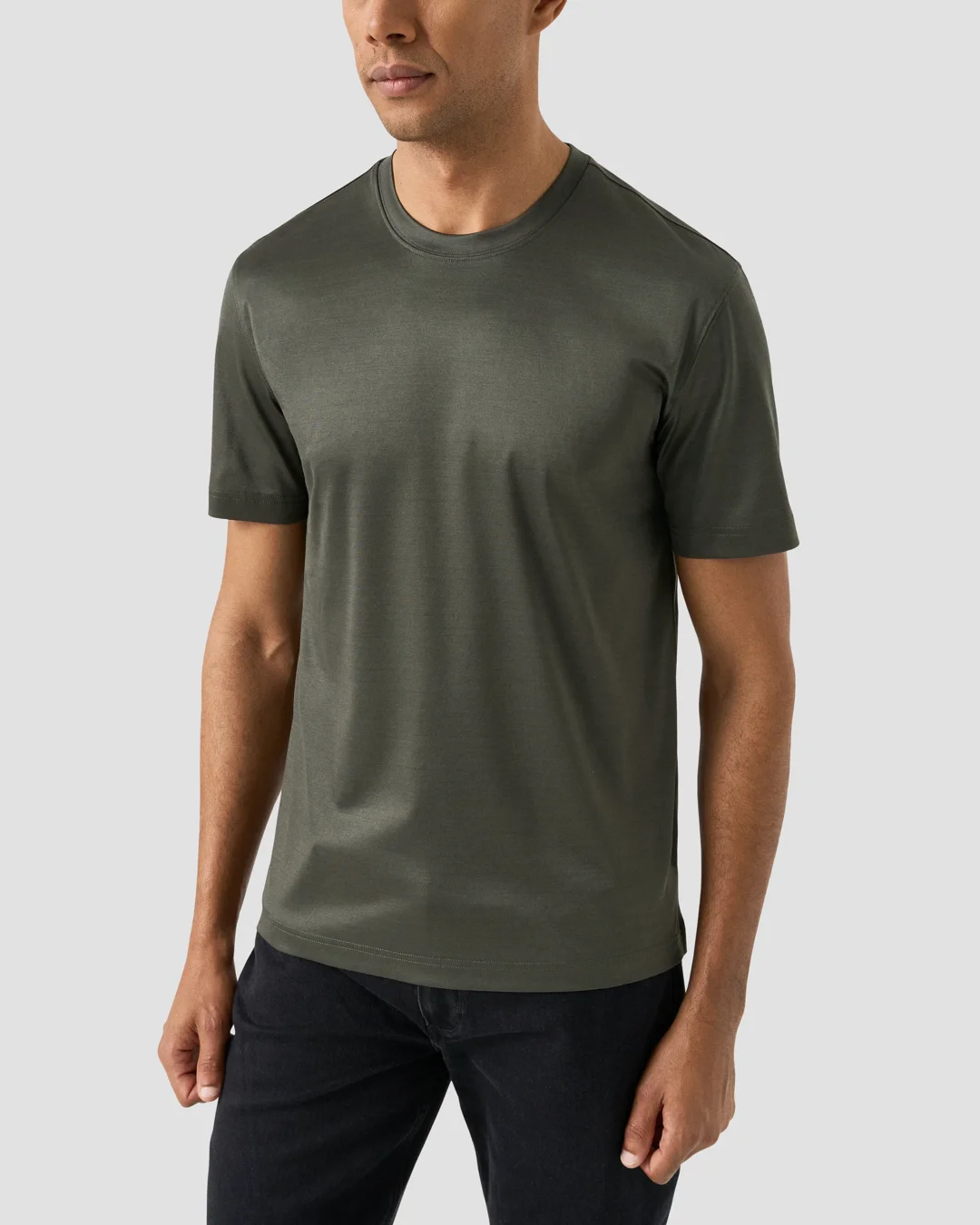 0250~Crew Neck FILOSCOZIA Cotton T-Shirt with Embroidered Logo