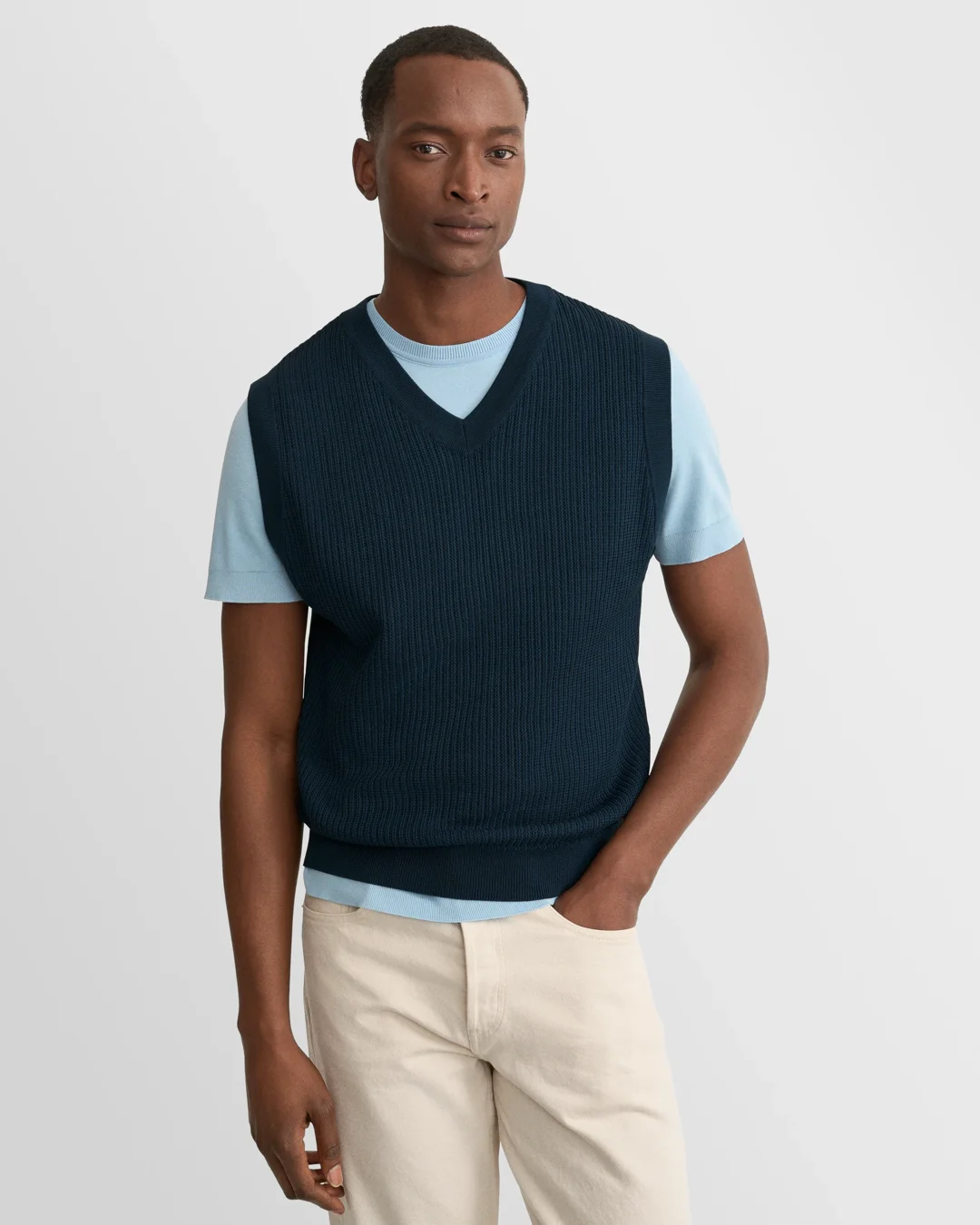 Cotton Knit Vest - Eton