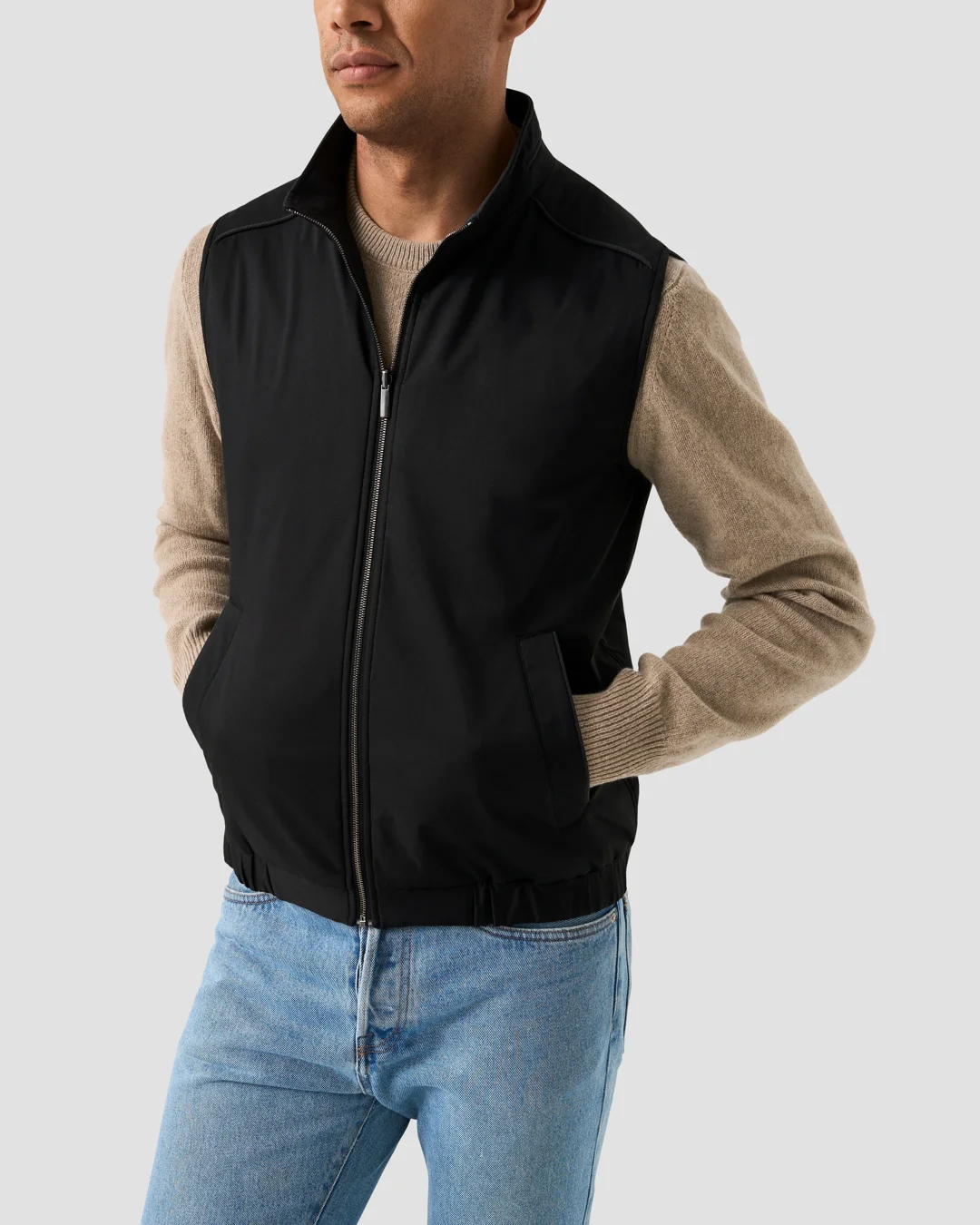 00s BANANA REPUBLIC ギミック ナイロン ベスト L ブラック 00s BANANA REPUBLIC ギミック ナイロン ベスト L ブラック