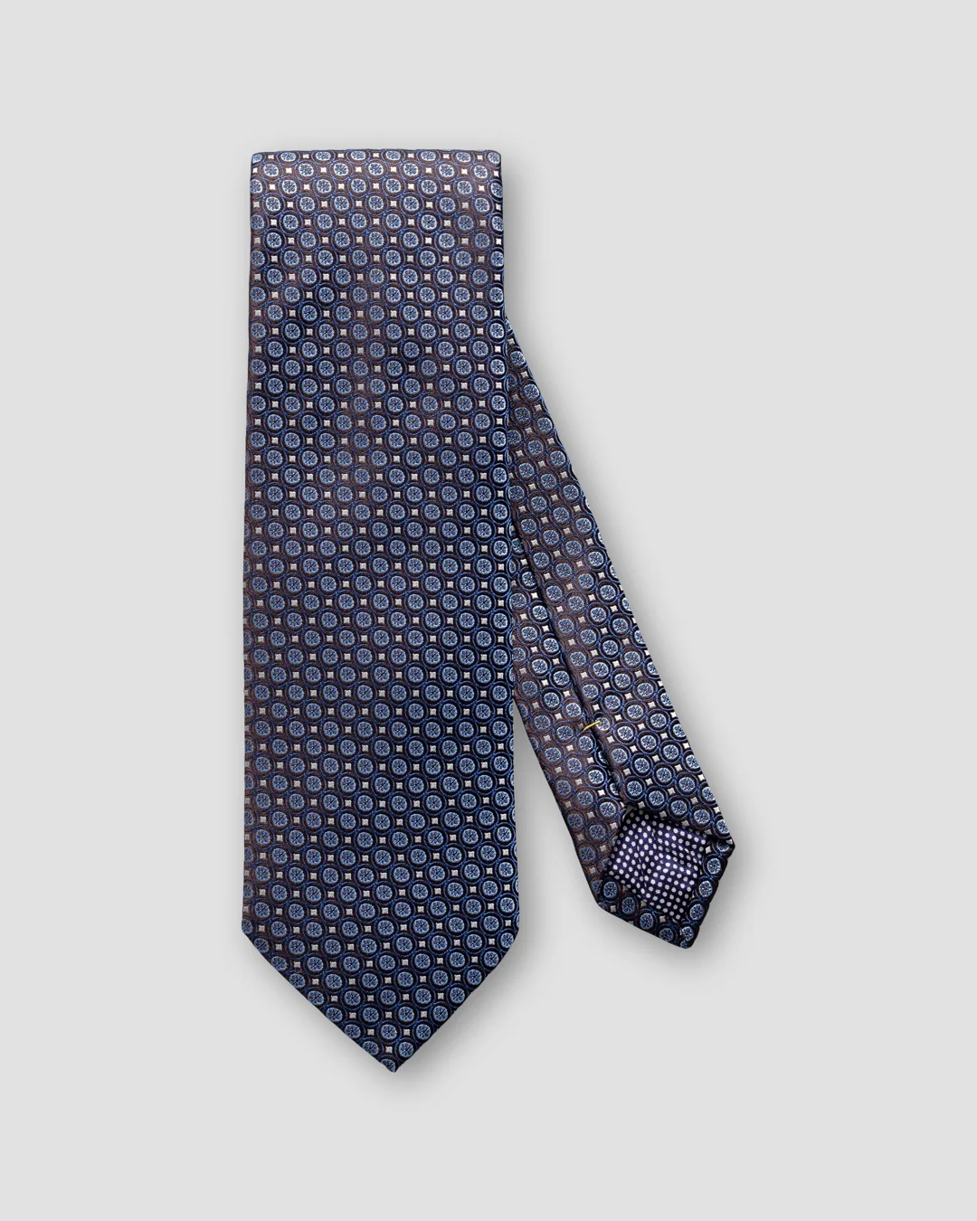 Blue dotted silk tie - Eton