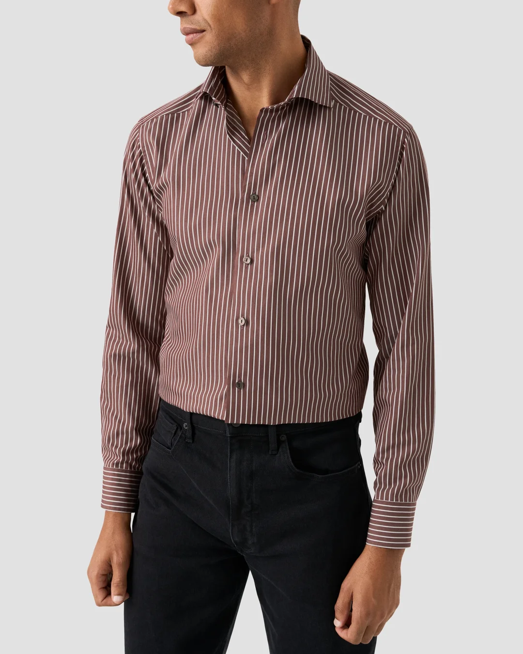 Striped Cotton Silk Shirt - Eton